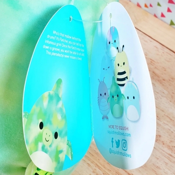 Squishmallow Fletcher the Pterodactyl 11" Ultrasoft Stuffed Dino Plush Toy NWT - Picture 11 of 12